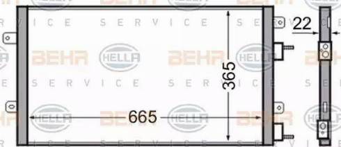 BEHR HELLA Service 8FC 351 305-101 - Condensatore, Climatizzatore www.autoricambit.com