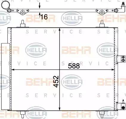 BEHR HELLA Service 8FC 351 305-221 - Condensatore, Climatizzatore www.autoricambit.com