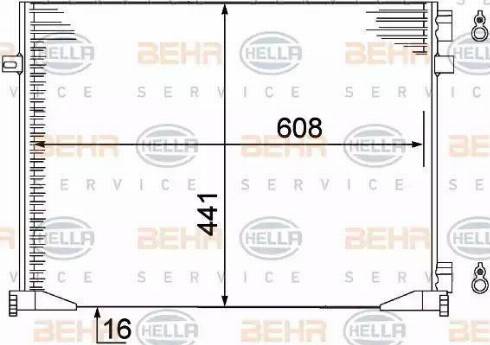 BEHR HELLA Service 8FC 351 306-661 - Condensatore, Climatizzatore www.autoricambit.com