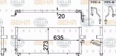 BEHR HELLA Service 8FC 351 306-341 - Condensatore, Climatizzatore www.autoricambit.com