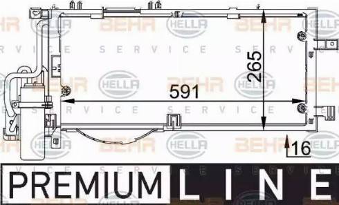 BEHR HELLA Service 8FC 351 300-611 - Condensatore, Climatizzatore www.autoricambit.com