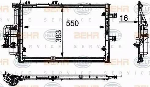 BEHR HELLA Service 8FC 351 300-621 - Condensatore, Climatizzatore www.autoricambit.com