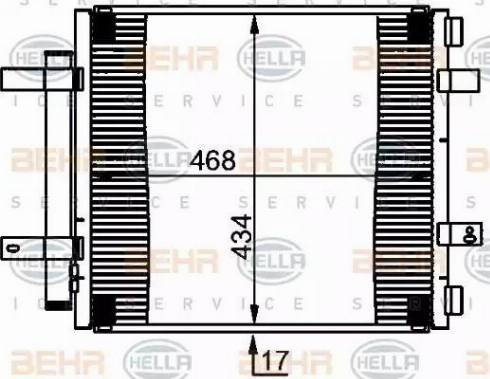 BEHR HELLA Service 8FC 351 301-591 - Condensatore, Climatizzatore www.autoricambit.com