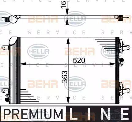 BEHR HELLA Service 8FC 351 301-521 - Condensatore, Climatizzatore www.autoricambit.com