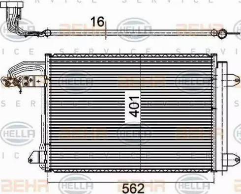 BEHR HELLA Service 8FC 351 301-044 - Condensatore, Climatizzatore www.autoricambit.com