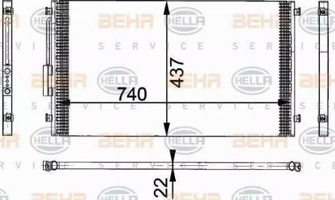 BEHR HELLA Service 8FC 351 301-141 - Condensatore, Climatizzatore www.autoricambit.com