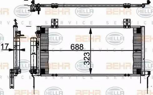 BEHR HELLA Service 8FC 351 301-781 - Condensatore, Climatizzatore www.autoricambit.com