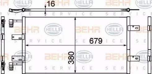 BEHR HELLA Service 8FC 351 303-591 - Condensatore, Climatizzatore www.autoricambit.com