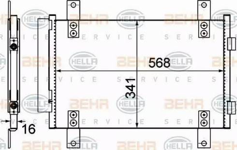 BEHR HELLA Service 8FC 351 303-611 - Condensatore, Climatizzatore www.autoricambit.com