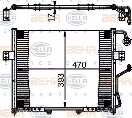 BEHR HELLA Service 8FC 351 302-081 - Condensatore, Climatizzatore www.autoricambit.com