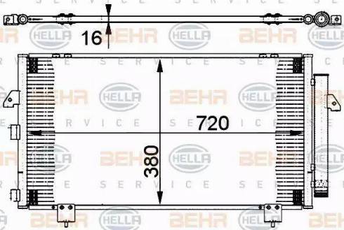 BEHR HELLA Service 8FC 351 302-111 - Condensatore, Climatizzatore www.autoricambit.com