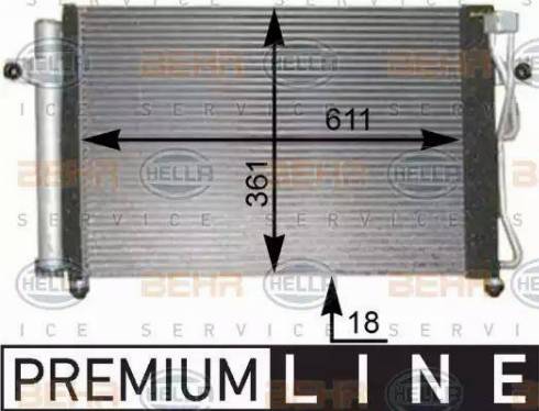 BEHR HELLA Service 8FC 351 302-291 - Condensatore, Climatizzatore www.autoricambit.com