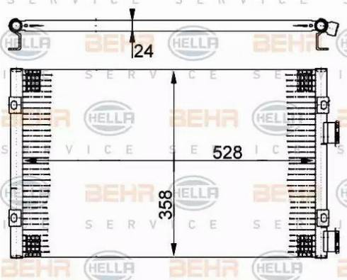 BEHR HELLA Service 8FC 351 302-241 - Condensatore, Climatizzatore www.autoricambit.com