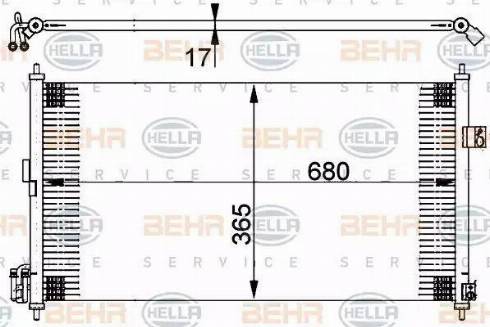 BEHR HELLA Service 8FC 351 302-251 - Condensatore, Climatizzatore www.autoricambit.com