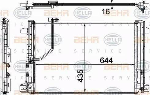 BEHR HELLA Service 8FC 351 307-651 - Condensatore, Climatizzatore www.autoricambit.com