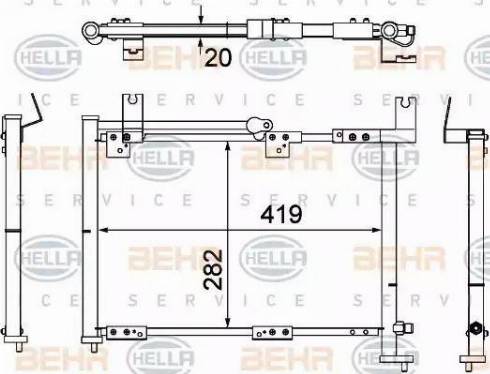 BEHR HELLA Service 8FC 351 307-061 - Condensatore, Climatizzatore www.autoricambit.com