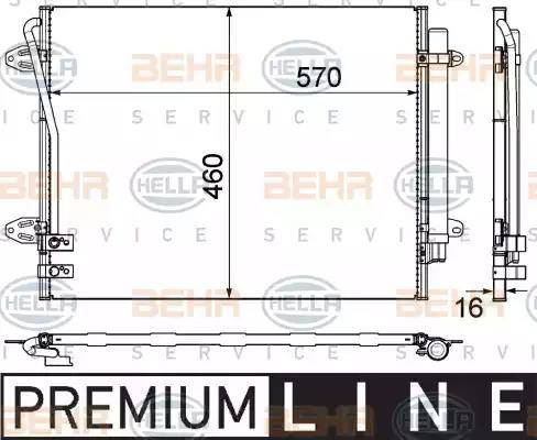 BEHR HELLA Service 8FC 351 319-431 - Condensatore, Climatizzatore www.autoricambit.com