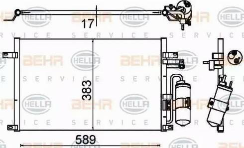 BEHR HELLA Service 8FC 351 310-721 - Condensatore, Climatizzatore www.autoricambit.com