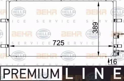 BEHR HELLA Service 8FC 351 318-411 - Condensatore, Climatizzatore www.autoricambit.com