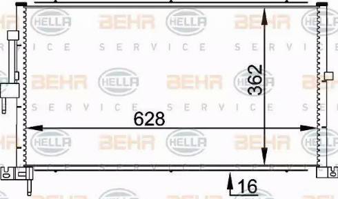 BEHR HELLA Service 8FC 351 318-311 - Condensatore, Climatizzatore www.autoricambit.com