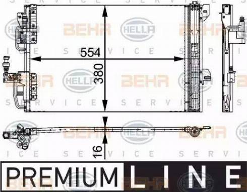 BEHR HELLA Service 8FC 351 317-531 - Condensatore, Climatizzatore www.autoricambit.com