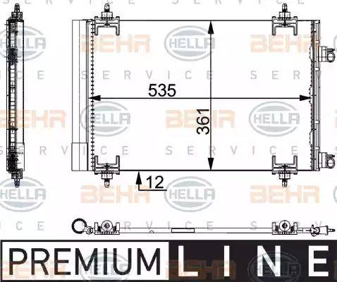 BEHR HELLA Service 8FC 351 317-571 - Condensatore, Climatizzatore www.autoricambit.com