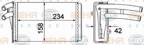 BEHR HELLA Service 8FH 351 045-101 - Scambiatore calore, Riscaldamento abitacolo www.autoricambit.com