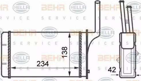 BEHR HELLA Service 8FH 351 024-461 - Scambiatore calore, Riscaldamento abitacolo www.autoricambit.com