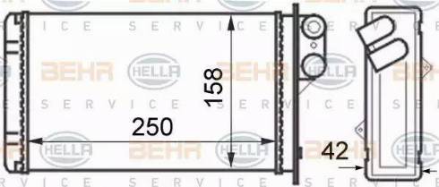 BEHR HELLA Service 8FH 351 024-331 - Scambiatore calore, Riscaldamento abitacolo www.autoricambit.com