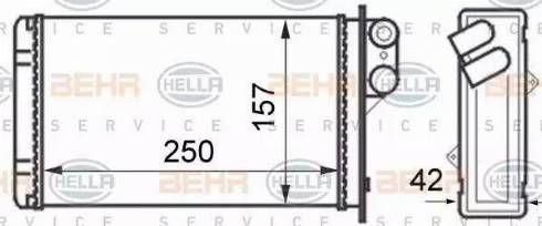 BEHR HELLA Service 8FH 351 024-291 - Scambiatore calore, Riscaldamento abitacolo www.autoricambit.com