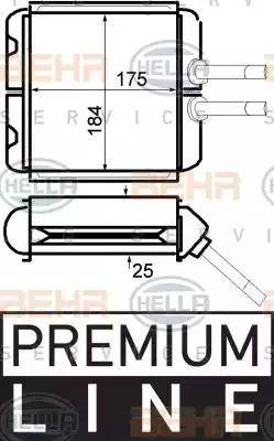 BEHR HELLA Service 8FH 351 024-221 - Scambiatore calore, Riscaldamento abitacolo www.autoricambit.com