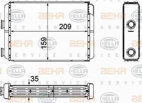 BEHR HELLA Service 8FH 351 308-251 - Scambiatore calore, Riscaldamento abitacolo www.autoricambit.com