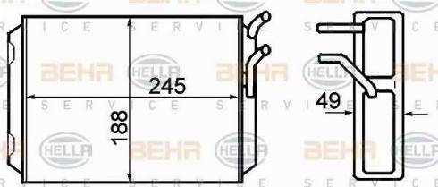 BEHR HELLA Service 8FH 351 308-761 - Scambiatore calore, Riscaldamento abitacolo www.autoricambit.com