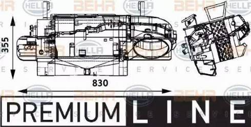 BEHR HELLA Service 8FH 351 314-531 - Scambiatore calore, Riscaldamento abitacolo www.autoricambit.com