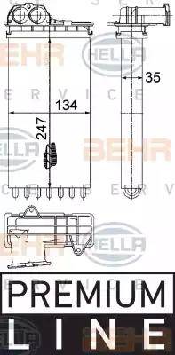 BEHR HELLA Service 8FH 351 315-561 - Scambiatore calore, Riscaldamento abitacolo www.autoricambit.com