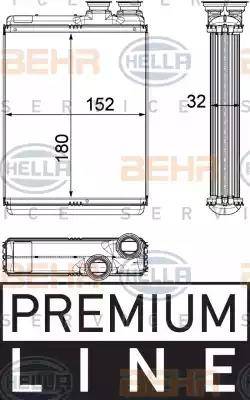 BEHR HELLA Service 8FH 351 315-501 - Scambiatore calore, Riscaldamento abitacolo www.autoricambit.com