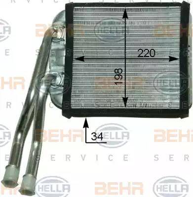 BEHR HELLA Service 8FH 351 316-201 - Scambiatore calore, Riscaldamento abitacolo www.autoricambit.com