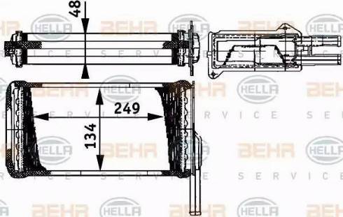 BEHR HELLA Service 8FH 351 311-581 - Scambiatore calore, Riscaldamento abitacolo www.autoricambit.com