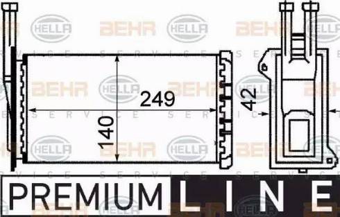 BEHR HELLA Service 8FH 351 311-571 - Scambiatore calore, Riscaldamento abitacolo www.autoricambit.com