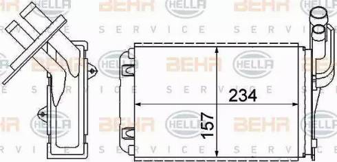 BEHR HELLA Service 8FH 351 311-631 - Scambiatore calore, Riscaldamento abitacolo www.autoricambit.com