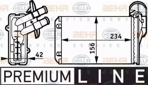 BEHR HELLA Service 8FH 351 311-041 - Scambiatore calore, Riscaldamento abitacolo www.autoricambit.com