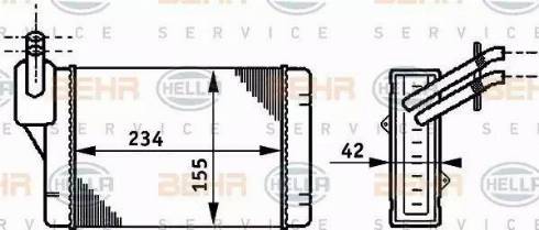 BEHR HELLA Service 8FH 351 311-061 - Scambiatore calore, Riscaldamento abitacolo www.autoricambit.com