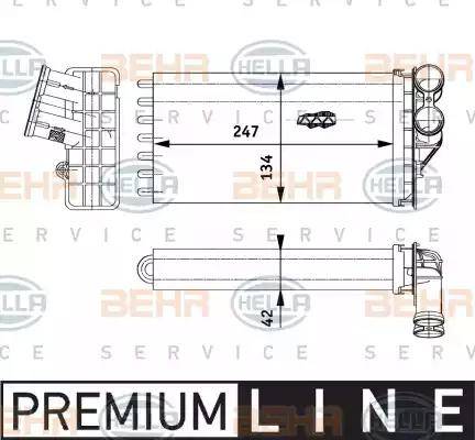 BEHR HELLA Service 8FH 351 311-261 - Scambiatore calore, Riscaldamento abitacolo www.autoricambit.com