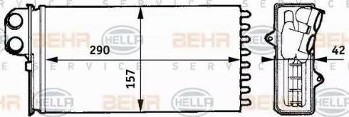 BEHR HELLA Service 8FH 351 313-431 - Scambiatore calore, Riscaldamento abitacolo www.autoricambit.com