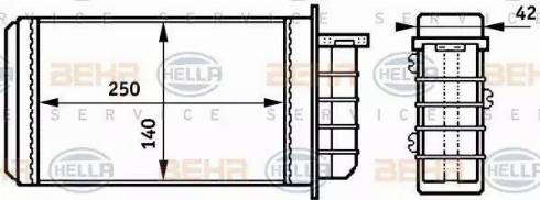 BEHR HELLA Service 8FH 351 313-191 - Scambiatore calore, Riscaldamento abitacolo www.autoricambit.com