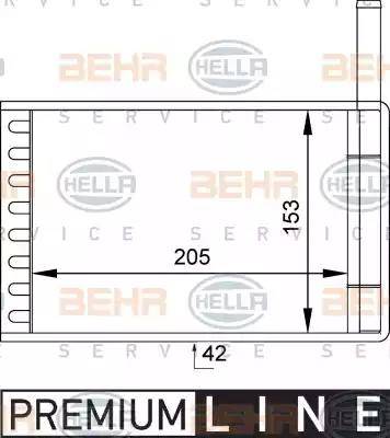 BEHR HELLA Service 8FH 351 313-111 - Scambiatore calore, Riscaldamento abitacolo www.autoricambit.com