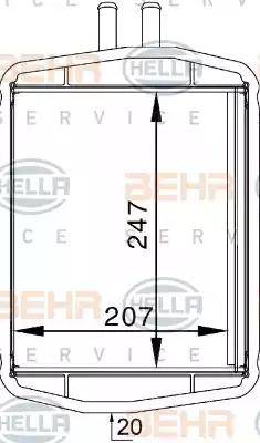 BEHR HELLA Service 8FH 351 313-241 - Scambiatore calore, Riscaldamento abitacolo www.autoricambit.com