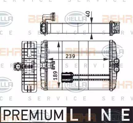 BEHR HELLA Service 8FH 351 312-021 - Scambiatore calore, Riscaldamento abitacolo www.autoricambit.com