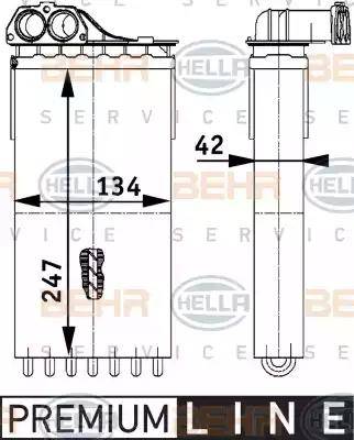 BEHR HELLA Service 8FH 351 312-131 - Scambiatore calore, Riscaldamento abitacolo www.autoricambit.com