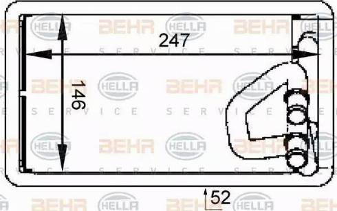 BEHR HELLA Service 8FH 351 333-091 - Scambiatore calore, Riscaldamento abitacolo www.autoricambit.com